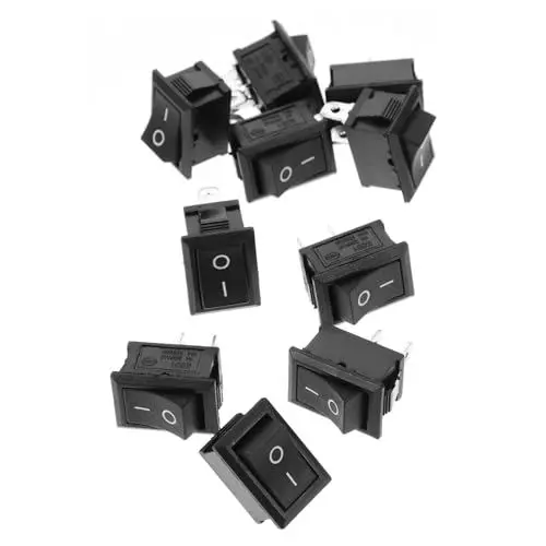 Produktbild: SOLUSTRE 10st Bootstypschalter - Ausschalter Mini-wippschalter Netzschalter - Ausschalten/Elektrischer - Notaus- Zubehör 6a Schiffstyp