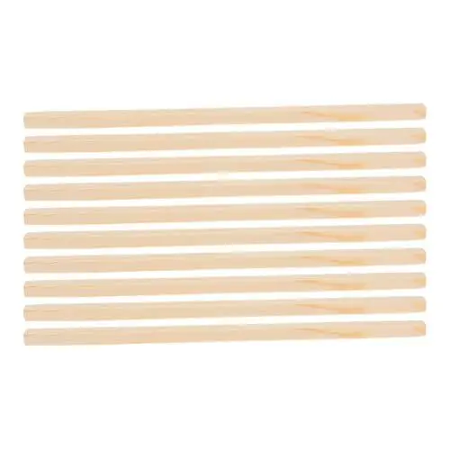 Produktbild: SOLUSTRE 10 Stück Dreieckige Holzstreifen Fenstergitter Holzdübel DIY Formen Basteln Stäbchen Holzstäbchen Dübelstange Unvollendete Holzstreifen Fensterdekoration