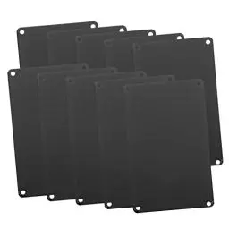Produktbild: SOLUSTRE 10 Stücke Blanko Typenschild Hotel Namensschild Hotel Blanko Schild Hotel Türschild Schwarz Aluminium Namensschild Metall Gravur Türschild Metall Namensschild Aluminium Blanko