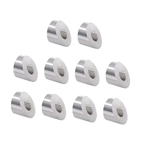 Produktbild: SOLUSTRE 10st Geneigte Unterlegscheiben Aus Drahtseil Drahtseilscheibe Kabelgeländer-kit Aus Edelstahl Treppengeländer Aus Metall Wäscheleine-kit Metallklammern Gips Edelstahl 316 Drucken