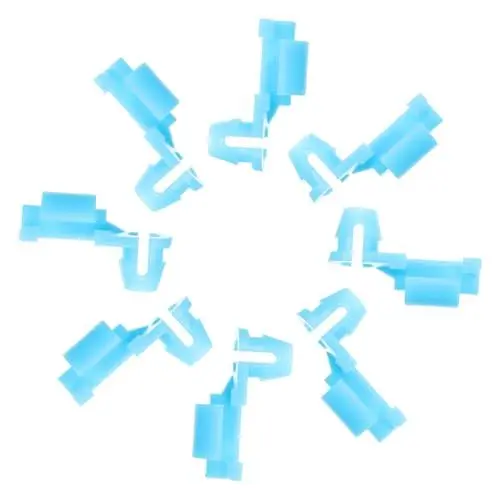 Produktbild: SOLUSTRE 10st Türschloss-Clip-Halterung Riegelverriegelungs-druckclip Griff-türverriegelungsstangen-Clips Autozubehör Stangenhalteklammern Auto-türverriegelungsstangen-Clips Sky-Blue Pp