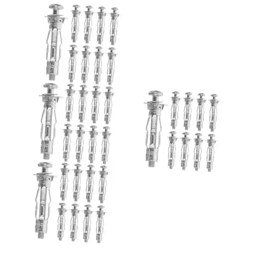 Produktbild: SOLUSTRE 120 Stk Stahl-Trockenbauschrauben Galvanisierte Schrauben gipskartonplatten Dübelbolzen Bildanker Spreizdübel Gipswandanker Schrauben für Hohlwand Jack-Muttern-Kit Verzinkter Stahl