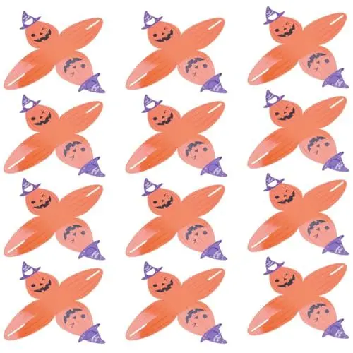 Produktbild: SOLUSTRE 12stücke Kreative Halloween Süßigkeiten Verpackungstaschen Orangefarbene Pouches Mit Gruseligen Motiven Für Partys Und