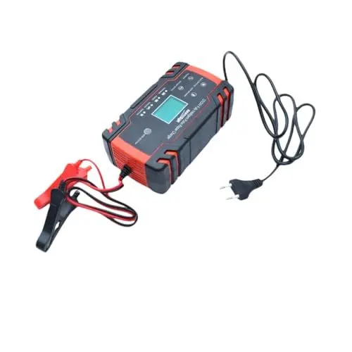 Produktbild: SOLUSTRE 12V 24V Autobatterieladegerät Vollautomatisches Autobatterieladegerät Schnellladung Batterieladegerät Voll Intelligentes Batterieladegerät