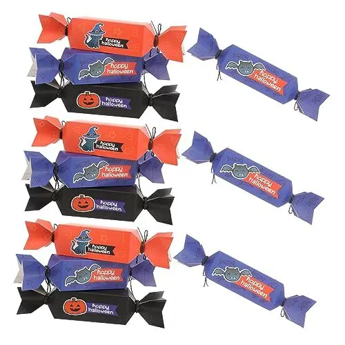 Produktbild: SOLUSTRE 12stücke Teiliges Halloween Süßigkeiten Verpackungsset Cartoon Süßigkeitenboxen Für Halloween-feiern Dekorative Aufbewahrungsboxen Für Süßigkeiten Und Snacks Leicht Und