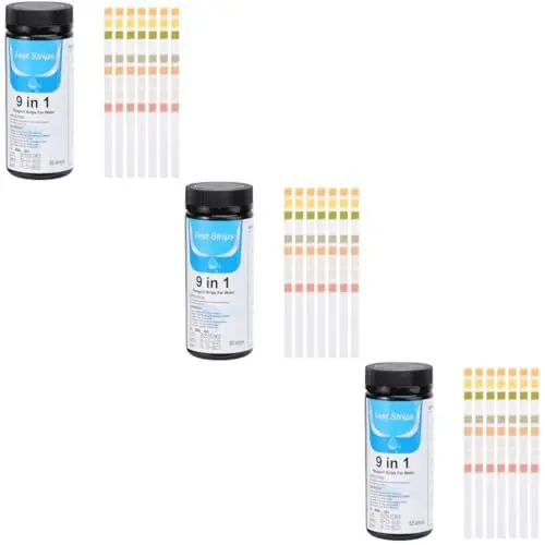 Produktbild: SOLUSTRE 150stücke Wasser-teststreifen Für Trinkwasser Pool Und Aquarium Ph Härte Nitrat Nitrit Und Mehr Einfach Zu Bedienen Schnelle Ergebnisse