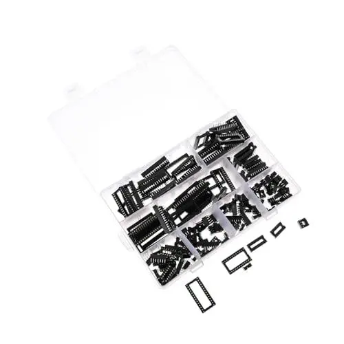 Produktbild: SOLUSTRE 150-teiliges Set Stift-buchsen-verbindung Ic Buchse Löten 8-polige Dip-buchse 40-pin-dip-buchse Ic-buchsen-adapter Ic-lötmittel Tauchlötbuchse Ic-buchsenstecker Abs Geschweißt Chip