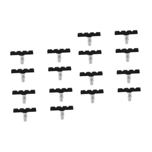Produktbild: SOLUSTRE 16 Stk Bremsbelagsatz fahrradbremsen beläge bike brake pads fahradzubehör zubehör für fahrräder Fahrrad bremsschuh Bremsbelag ziehen -Bremsbeläge Mountainbike Bremsbeläge Metall