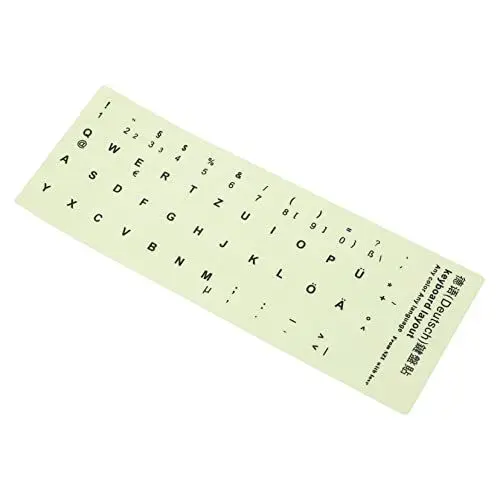 Produktbild: SOLUSTRE 1 Blatt Tastatur-glüh-aufkleber Tischdekoration Tastatur Dekoration Selber Machen Leuchtende Aufkleber Leuchten in Den Dunklen Tastaturaufklebern Tischzubehör Beschriftung Russisch
