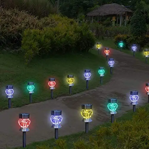 Produktbild: SOLUSTRE 1satz Solar Gartenleuchten Wasserdichte Lampen Für Garten Terrasse Und Wege Edelstahl Solarlicht Für Außenbereich Dekorative Solarleuchten Für Jeden Garten