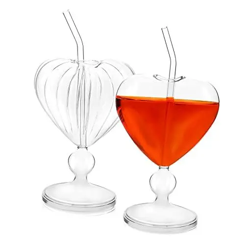 Produktbild: SOLUSTRE 1 Satz Liebe Cocktailglas Quadratische Weingläser Viture-gläser Grüne Weingläser Cocktailgläser Getränke Klare Weingläser Weinkelch Weingläser in Herzform Trinkbecher Weinkrüge 2st