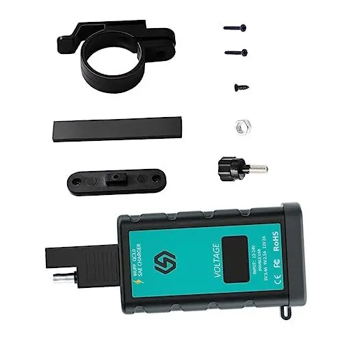 Produktbild: SOLUSTRE Buchse für Elektrofahrräder Abs-Kunststoff USB-ladegerät Voltmeter Motorradzubehör