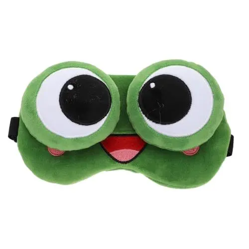 Produktbild: SOLUSTRE 1stk Schlafmaske Plüschauge Nacht- Augenmasken Blindfolder Schattieren Maske Für Mit Verbundenen Augen Schlafen Frosch Schlaf Augenbedeckung Sch?nes Schutz Heiß Und Kalt Kind Gel