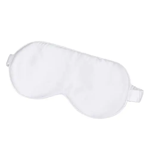 Produktbild: SOLUSTRE 1stk Seiden Eyeshade Augenmaske Für Frauen Augenabdeckungen Zum Schlafen Augenmaske Mit Seidenfüllung Schlafbrille Glatte Augenmasken Seide Augenmaske Mann Weiß Schwamm Stirnband