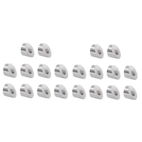 Produktbild: SOLUSTRE 20 Stk Geneigte Unterlegscheiben aus Drahtseil Balustraden aus Metall Edelstahlkabel Unterlegscheiben aus Edelstahl Deckhalterungen doppelseitig Suite Wäscheleine Waschmaschine