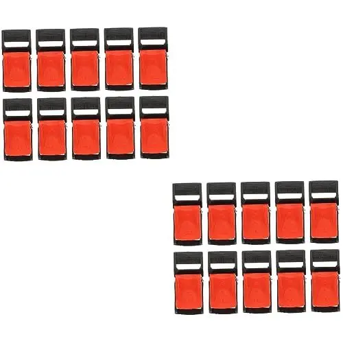 Produktbild: SOLUSTRE 20 Stück Helmschnalle Clip Riemen Schnalle Motorradhelm Schnellverschluss Schnalle Riemen Reparaturset Motorradzubehör Helm Schnellverschluss Schnalle Kit Schnellverschlussadapter