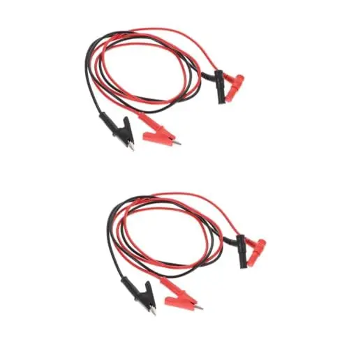 Produktbild: SOLUSTRE 2 Paar Multimeterkabel multimeter zubehör prüfkabel Stromkreistestleitung Testkabel stromstecker Bausatz Multimeter-Prüfspitze Multimeter-Messleitungen, Krokodilklemmen Kupfer