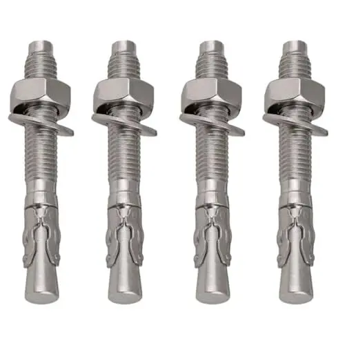Produktbild: SOLUSTRE 2 Sätze Betonankerbolzen Ziegelanker Deckenanker Hochleistungs-edelstahl Spreizanker Für Schwere Beanspruchung Robuste Wandschraube Spreizwandanker Dehnschraube 304 2 Stück * 2