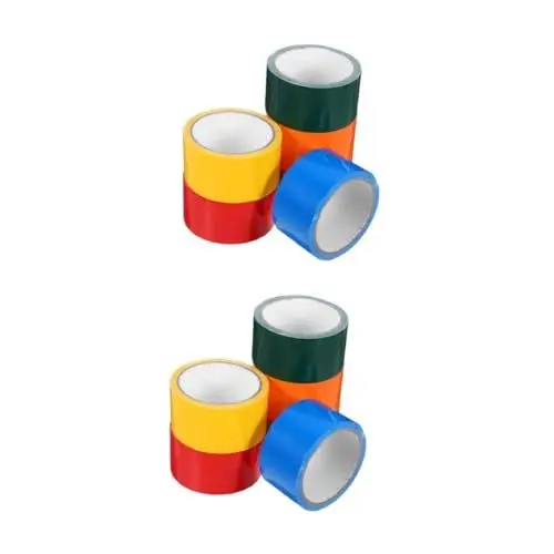 Produktbild: SOLUSTRE 2 Sätze Farbiges Klebeband Buntes Klebeband Klebeband-multipack Klebeband Wasserdicht Hochleistungs-klebeband Bulk-klebeband Farbiges Packband Kanalgeschichte Stoff 6 Rollen * 2