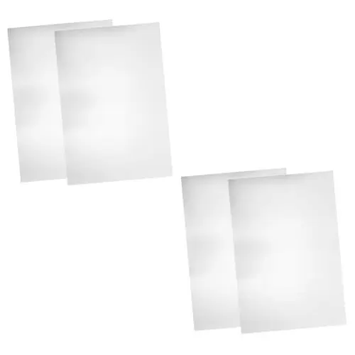 Produktbild: SOLUSTRE Aluplatten Von Aluminiumplatten 2 Sätze Leere Metallplatte Aluminium Klares Vinyl Folientafel Silver 2 * 2