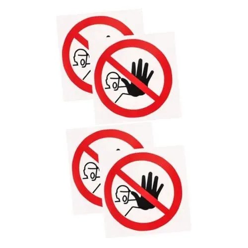 Produktbild: SOLUSTRE 2 Sätze Warnsignale Sichtweite Aufkleber Nicht Eingeben Kein Werbeschild Zeichen Nicht Eingeben Etiketten Kein Junk-mail-schild Vorsicht Dank Tür Selbstklebendes Vinyl 2 Stück * 2