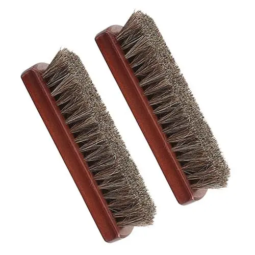 Produktbild: SOLUSTRE 2 Stück Autositz-Autositz-Rosshaarbürste Schuhbürste Stiefelbürsten-Set Schuhcreme-Set Schuhreinigungsbürsten Stiefelbürsten Bürste Für Schuhputztuch-Set Suite Stiefel