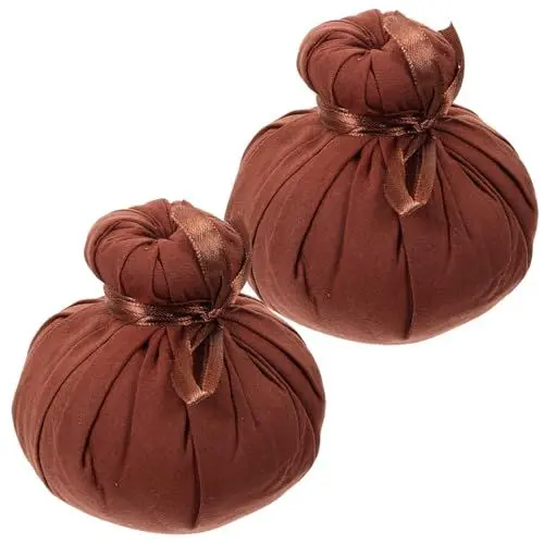 Produktbild: SOLUSTRE 2 Stück Thai-Kugeln Heiße Kompresse Massage Chinesischer Wärmebeutel Moxibustion Akupunktur Chinesischer Beutel Massageball Chinesisches Paket Wermut-Gesundheitsball