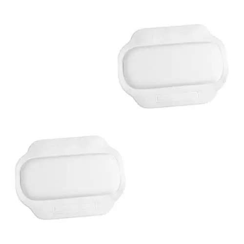 Produktbild: SOLUSTRE 2st Badewannenkissen Luxuriöses Bad Wasserabsorbierende Badematte Badekissen Mit Saugnapf Badematte Für Wanne Luxuriöse Badewanne Keilkissen PVC Kopfstütze Haushalt Weiß