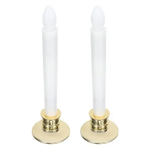 Produktbild: SOLUSTRE 2st Kerzenlicht Leuchter Glühbirnen Batteriebetriebene Kerze Flammenlose Kerzenlampe Elektrische Kerzenlampe Beleuchtete Weihnachtsdeko Led-kerzenlampe Modellierlicht Aromatherapie