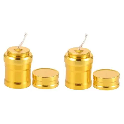 Produktbild: SOLUSTRE Brennlichter 2st Mini-alkohollampe Bunsenbrenner Alkohollampe Aus Edelstahl Brenner Lampe Heizung Für Camping Tischfeuerstelle Campingalkohollampe Picknick-brennerlampe Aluminium Schreibtisch