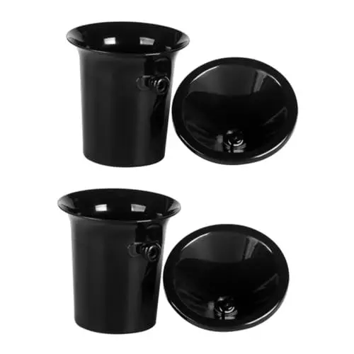 Produktbild: SOLUSTRE 2st Spuckfass Eishalter Eisfass Multifunktionaler Weinkübel Mini Tragbarer Eimer Eiswürfel Für Whisky Whiskyflaschen Bar Eiswürfelhalter Haushaltseimer Mit Deckel Weinfass Plastik