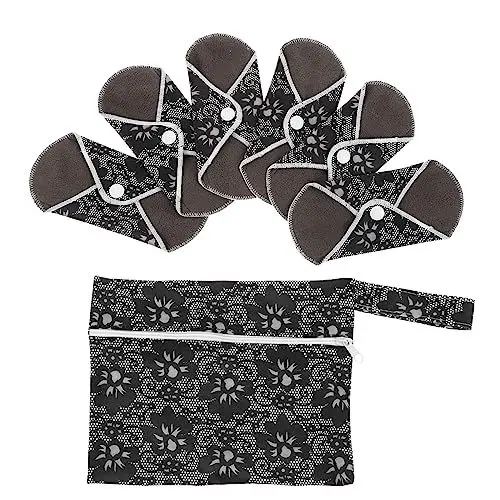 Produktbild: SOLUSTRE 30 Stk Tante Handtuchset Stoffbinden Menstruation Damenbinde Mit Tasche Menstruationsbinden Bambus-aktivkohle-pad Die Äußere Schicht Besteht Aus Bedrucktem Waschbar Einstellen