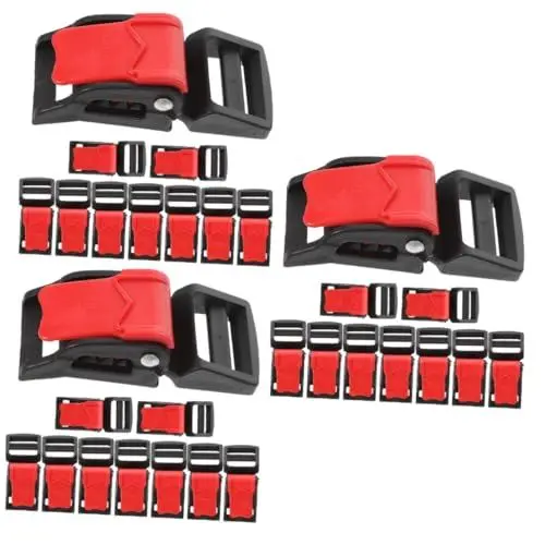 Produktbild: SOLUSTRE 30 Stück Helmschnalle Clip Helm Schnellverschluss Schnalle Kinnriemen Schnalle Ersatzgurt Reparatur Helm Clip Kinnriemen Schnellverschluss Schnalle Schnellverschlussadapter