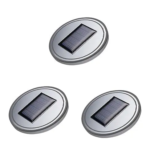 Produktbild: SOLUSTRE 3St -Getränkehalterleuchten für das Auto wegbeleuchtung solar leuchte mit solar untersetzer Becherhalter fürs Auto Solar- -Cup-Matte Getränkehalter im Auto scheinen Innere rot