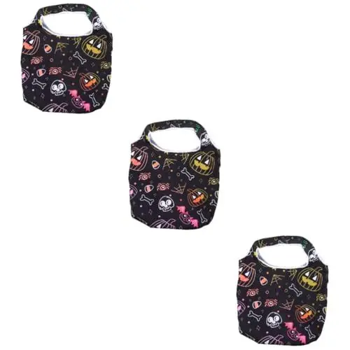 Produktbild: SOLUSTRE 3St Halloween-Einkaufstasche süße Tragetasche aus Segeltuch modische Umhängetasche halloween handtasche halloween geschenktüten das Einkaufstasche mit Halloween-