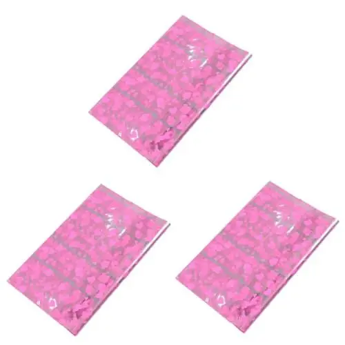 Produktbild: SOLUSTRE 3St Herz Zellophan Packpapier dekorative Verpackung Blumenstraußpapier Zellophan selber machen Plastikverpackung Sanft Geschenkpapier Material Cellophan pp Rosa