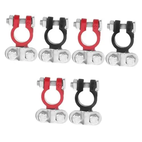 Produktbild: SOLUSTRE 3 Paare Batterieklemme Autobatterie Batterieladeklemmen Kabelklemme Akkuladegerät-clip Klemmen Für Batteriekabel Klemme Für Fahrzeugbatterien Terminal Universal- Aluminiumlegierung