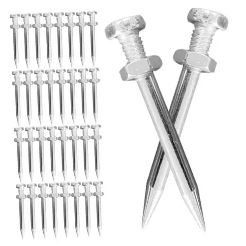 Produktbild: SOLUSTRE 40 Stück Hochleistungs-spikes Für Belüftungsschuhe Aus Metall Für Gras Und Blumenbeete