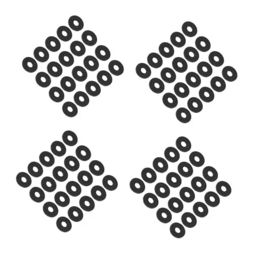 Produktbild: SOLUSTRE 4 Sätze Dichtung Gesteckt Gartenschlauch Gummischeibe Gummiunterlegscheibe Gummi-unterlegscheiben-set Flache Dichtscheibe Gummitüllen Für Schrauben Nylon Black 100 Stück * 4
