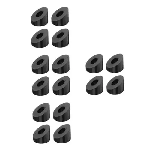 Produktbild: SOLUSTRE 4 Sätze Edelstahl Winkelscheibe Reling Deck Geländer Set Metall Unterlegscheiben Kabel Geländer Abgeschrägte Unterlegscheibe Deck Abstandshalter 4 Stück * 4