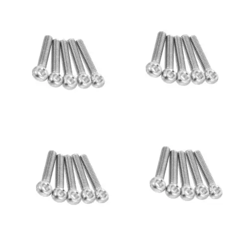 Produktbild: SOLUSTRE 4 Sätze Fischaugenschrauben Schraubring Schulterösen Anheben Schwenkhakenbolzen Anheben Der Augenschraube Seeschraube Hebende Augen Ösen Bolzen Silver Rostfreier Stahl 5 Stück * 4