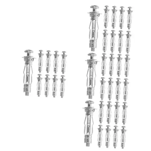 Produktbild: SOLUSTRE 4 Sätze Stahl-trockenbauschrauben Spreizdübel Wandanker Bohren Galvanisierte Schrauben Gipskartonplatten Hohler Türanker Für Trockenbau Verzinkter Stahl Silver 30 Stück * 4