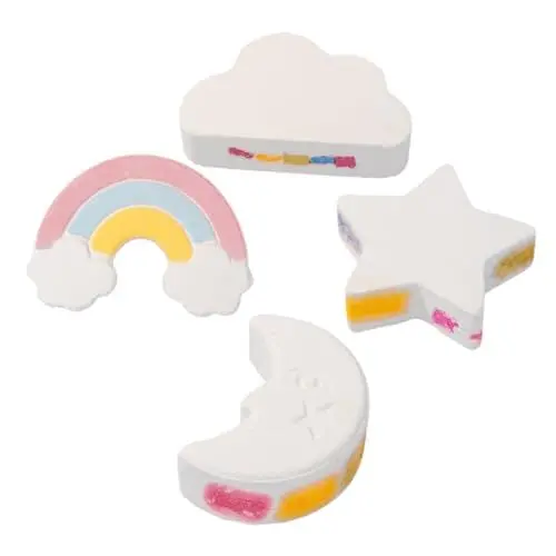 Produktbild: SOLUSTRE 4-teiliges Badeset Mond Regenbogen Bubble Salt Star Badesalz Für Sie