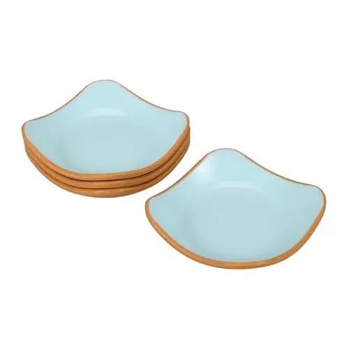 Produktbild: SOLUSTRE 4-teiliges Soßenteller-Set Aus Keramik Mini-dip-Schalen Mit Deckel Ideal Für Salate Gewürze Vorspeisen Beilagen Perfekt Für Partys