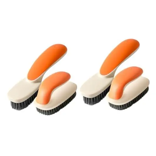Produktbild: SOLUSTRE 4 Stück Wäschebürste Schuh Waschen Nagelreiniger Nagelreinigungsbürste Reinigungsbürste Für Nagellack Tragbare Bürste Reinigungsschrubber Schuhputzbürste Pbt-Wolle Weiches Fell