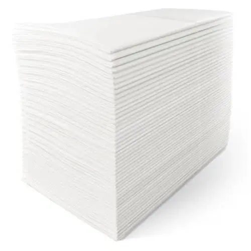 Produktbild: SOLUSTRE 50 Stück Taschenserviette Für Messer Und Hochzeit Serviette Partyserviette Cocktails Papierserviette Vorgefaltet Weiß Jungfräulicher Zellstoff Braut Verdicken Desktop-zubehör