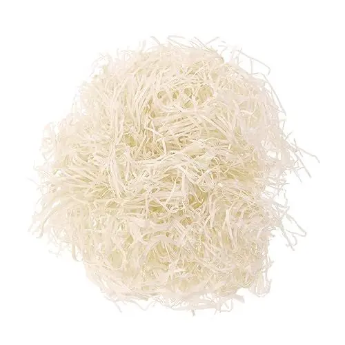 Produktbild: SOLUSTRE 5St füllmaterial schokotaler chocolate schokostreusel whitn Geschenk Shred-Füller Graspapier zum Verschenken Bast Raffia-Seide Füllstoff Papier geschnitten Weiß