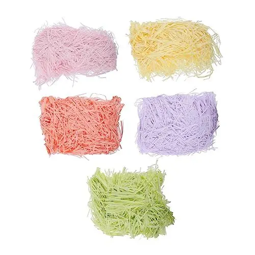 Produktbild: SOLUSTRE 5 Karton Bast Korbfüllpapier Hochzeitsband Aktenvernichter Dekor geschreddertes papier selber machen Füllmaterial selber machen Geschenkbox Zubehör Hühnerstall schmücken Füllstoff
