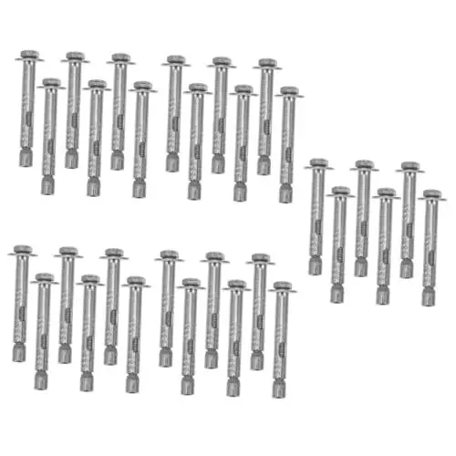 Produktbild: SOLUSTRE 5 Sätze Dehnschraube Befestigungsanker Schwerlastanker Ankerbolzen Edelstahl 304 Silver 6 Stück * 5