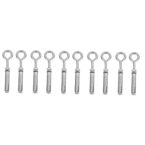 Produktbild: SOLUSTRE 5 Sätze Dehnschraube Haken Extender Dübel Und Schraubenset Für Trockenmauern Schrauben Der Wandplatte Bolzen Mauerwerk Umschalten Konstruktion Silver Rostfreier Stahl 2 Stück * 5